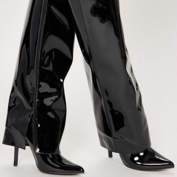 " ALL THE WAY CUFFED UP " - Knee High Boots - Black ( BRAND NEW  !!! ) - Picture 3 of 6